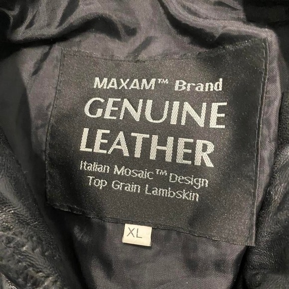 Vintage y2k 90s collared a-2 aviator black leather jacket - Picture 3 of 4